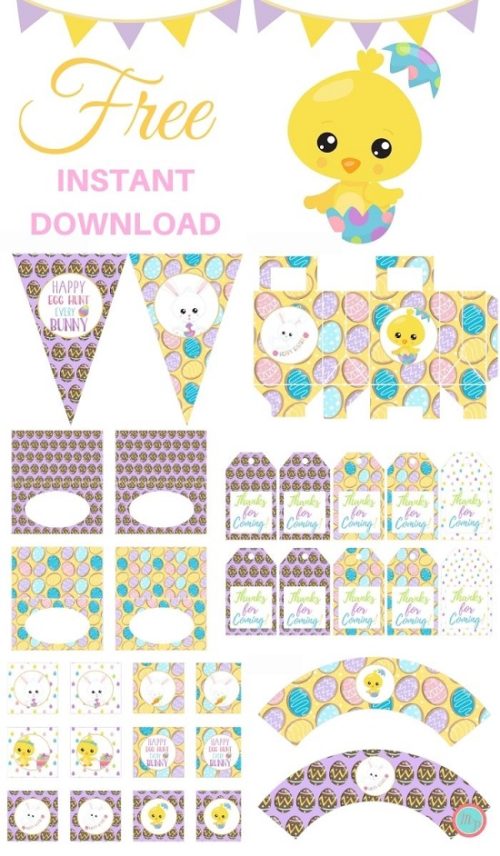 Free Colorful Easter Party Printables
