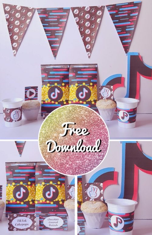 free tik tok party printable template