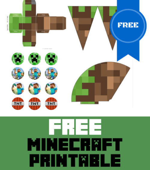 free minecraft birthday printable download