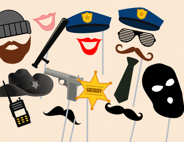Cops and Robber Photo booth Props, police Photobooth Props, wedding Photo Booth Props, party photobooth, cops props, police props
