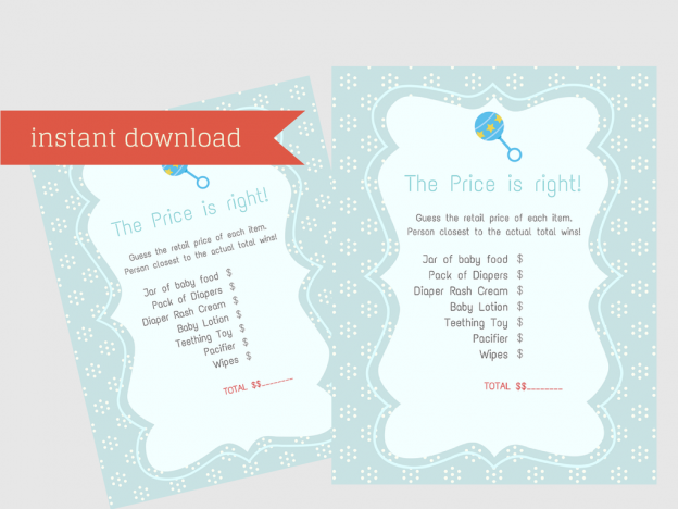 Baby Boy Baby Shower Games - Magical Printable