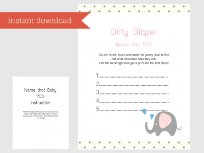Elephant Baby Shower Games - Magical Printable