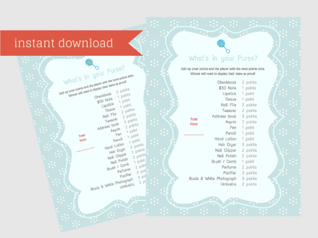 Baby Boy Baby Shower Games - Magical Printable