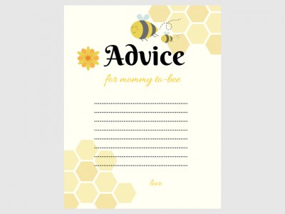 FREE Advice for Mommy To Bee Printable - Magical Printable