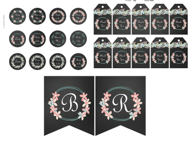 Chalkboard bridal shower printable - Magical Printable