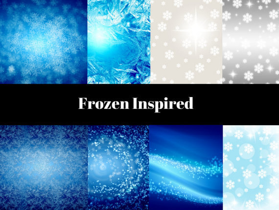 Frozen Digital Paper Pack, Frozen Digital Paper, Frozen Digital Paper Collection, Snowflake Digital Paper, Disney Frozen Inspired