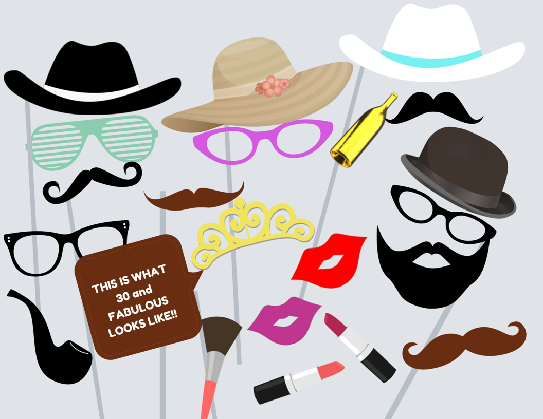 30th Birthday Photobooth Party Props Magical Printable