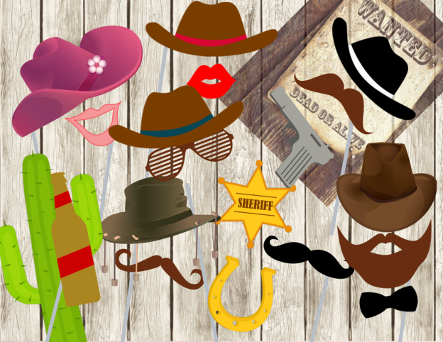 Cowboy Photo booth Props, Cowgirl photo booth props, wild west Party Props, photobooth, baby shower photo booth props, cowboy photo booth