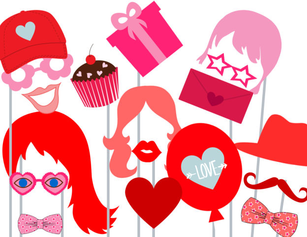Valentines Day Photo booth Props - Magical Printable