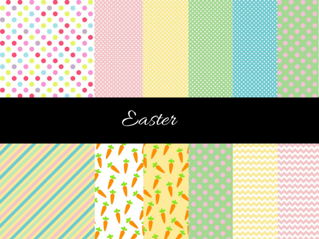 Pastel Easter Digital Paper, Easter Bunny Digital Paper, Invitation Making Digital Paper, Pastel Easter Digital Paper, Scrapbook Paper