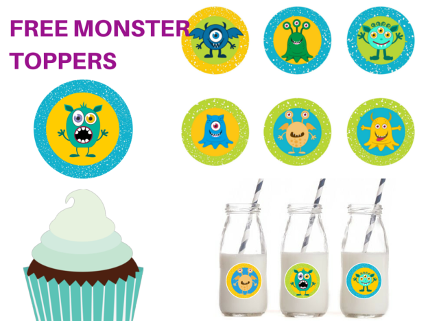 Little Monster Baby Shower Printables, Monster Birthday Party, Monster Party, Download, Monster Labels, Toppers, Monster Party Invitations