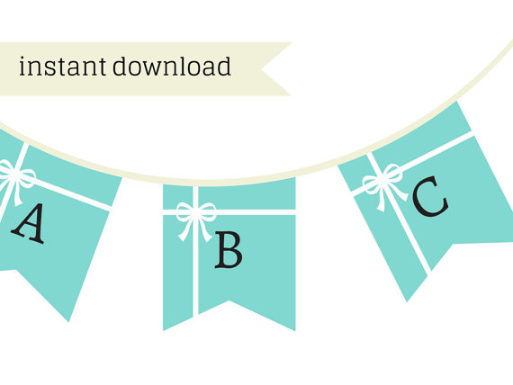 Printable Tiffany Banner - Magical Printable