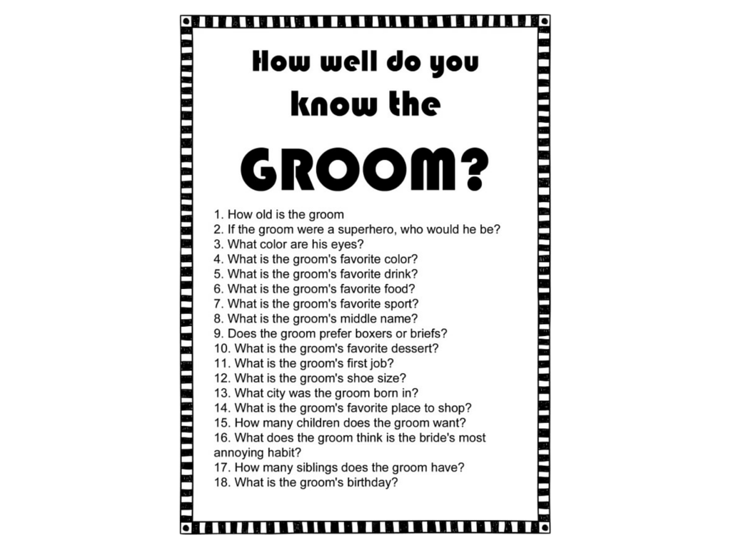 Black & White Bridal Shower Games - Printable Or Card Set For Wedding Parties (IB4)