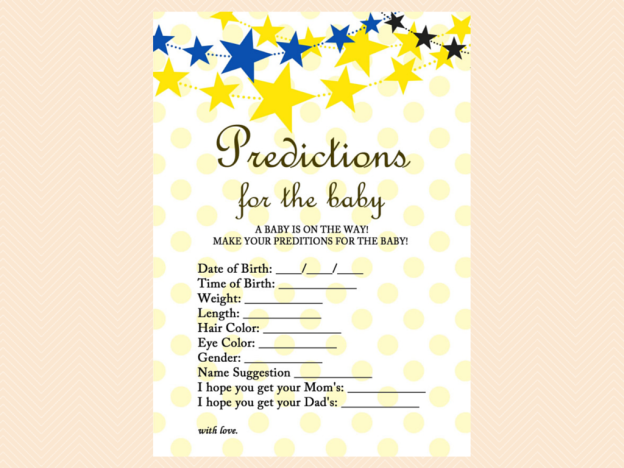 Twinkle Twinkle Baby Shower Game - Magical Printable