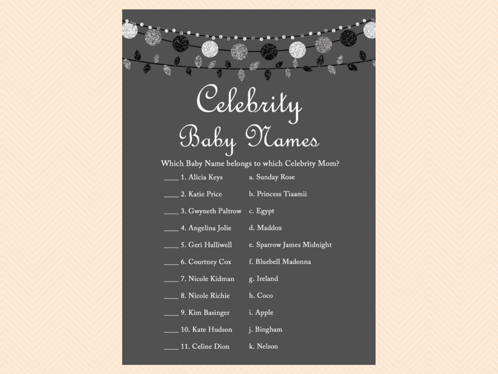 Modern Baby Shower Game Pack - Magical Printable