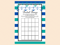Teal Nautical Bridal Shower Games - Magical Printable