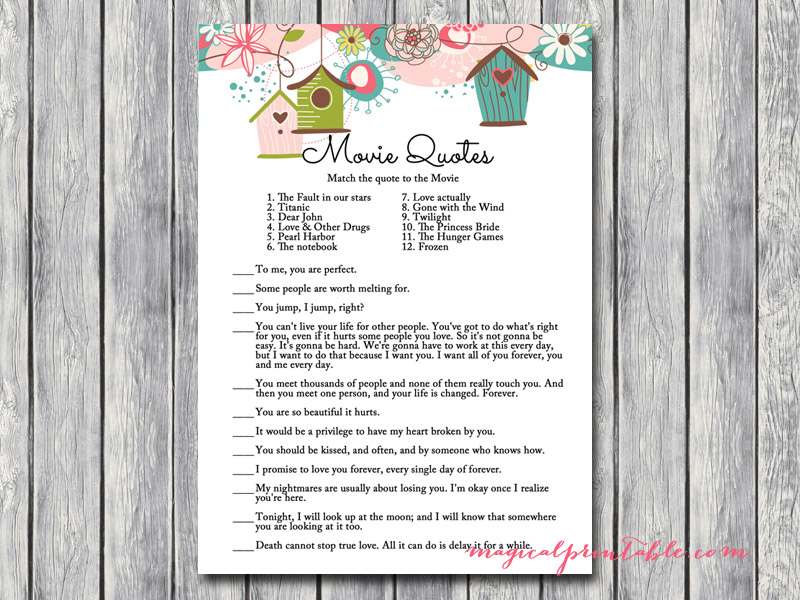 movie-quote-game - Magical Printable