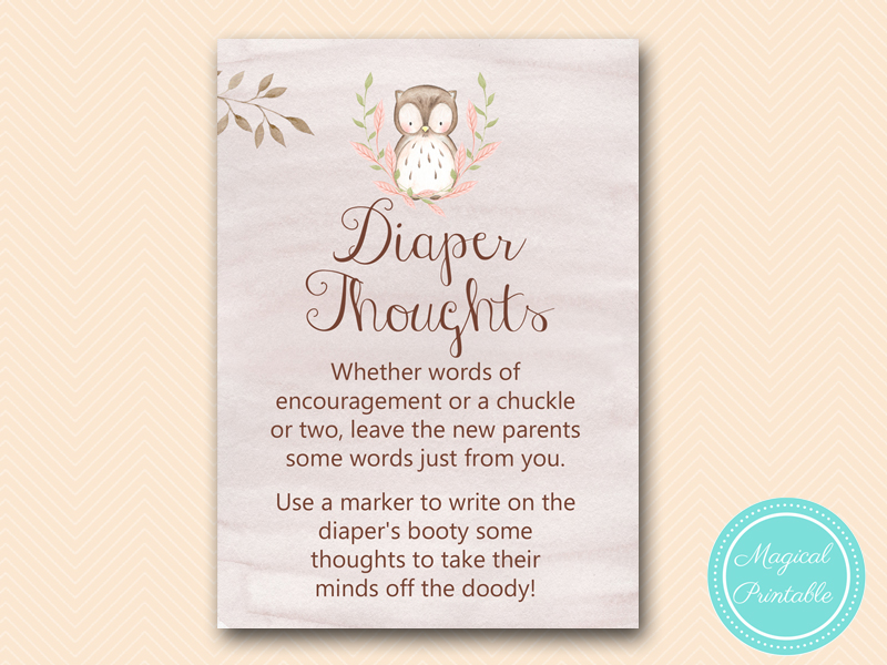 Owl Baby Shower Games - Woodland - Magical Printable