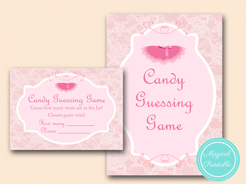 Tutu, Ballerina Baby Shower Game - Magical Printable