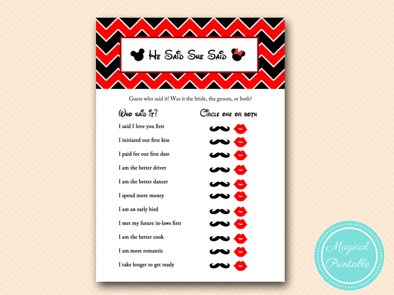 Disney Bridal Shower Game Pack - Magical Printable