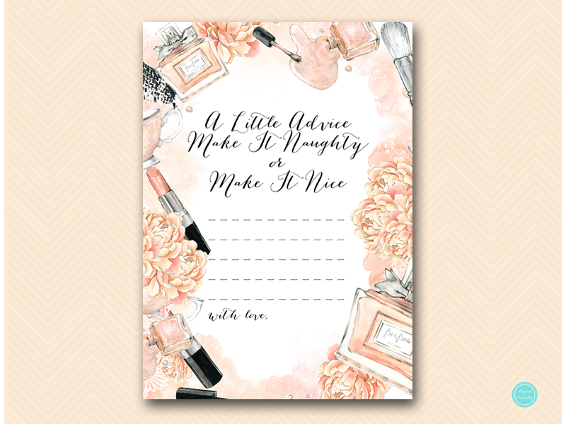 Fashion Beauty Bridal Shower Games Package - Magical Printable
