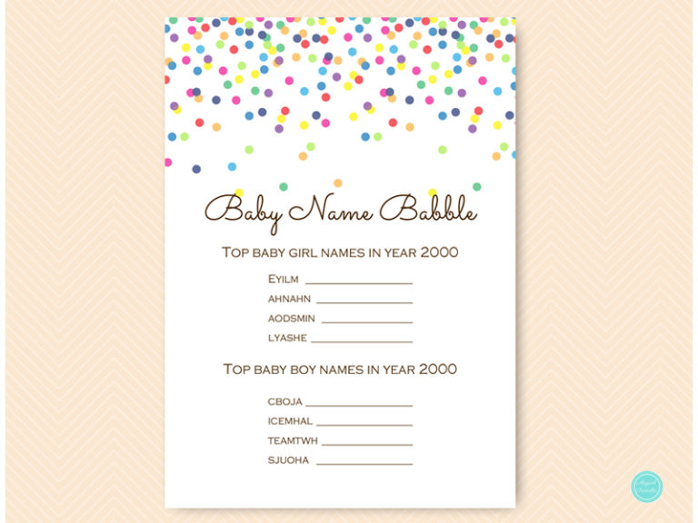 Baby Sprinkle Games, Confetti Baby Shower Games - Magical Printable