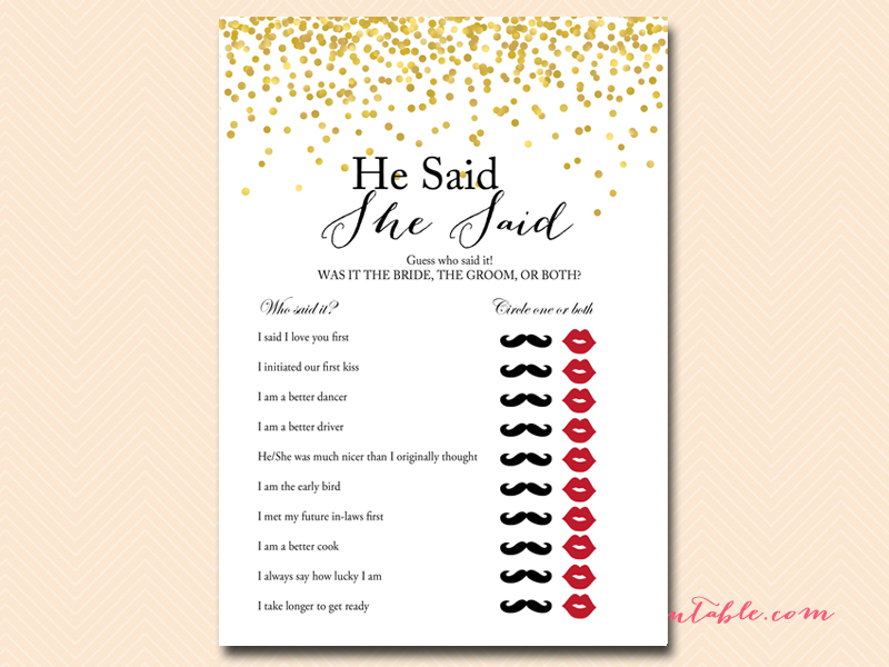 hesaidshesaidbridalshowergamered Magical Printable