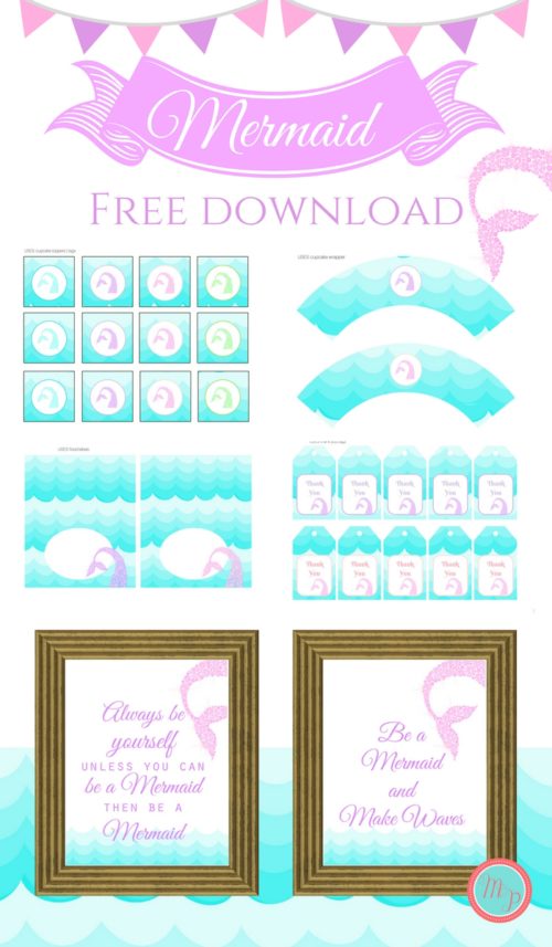 __Free-Mermaid-Party-Printable-Instant-Download-Baby-Shower