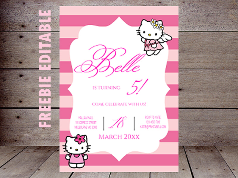 Free Pink Hello Kitty Party Printable - Magical Printable