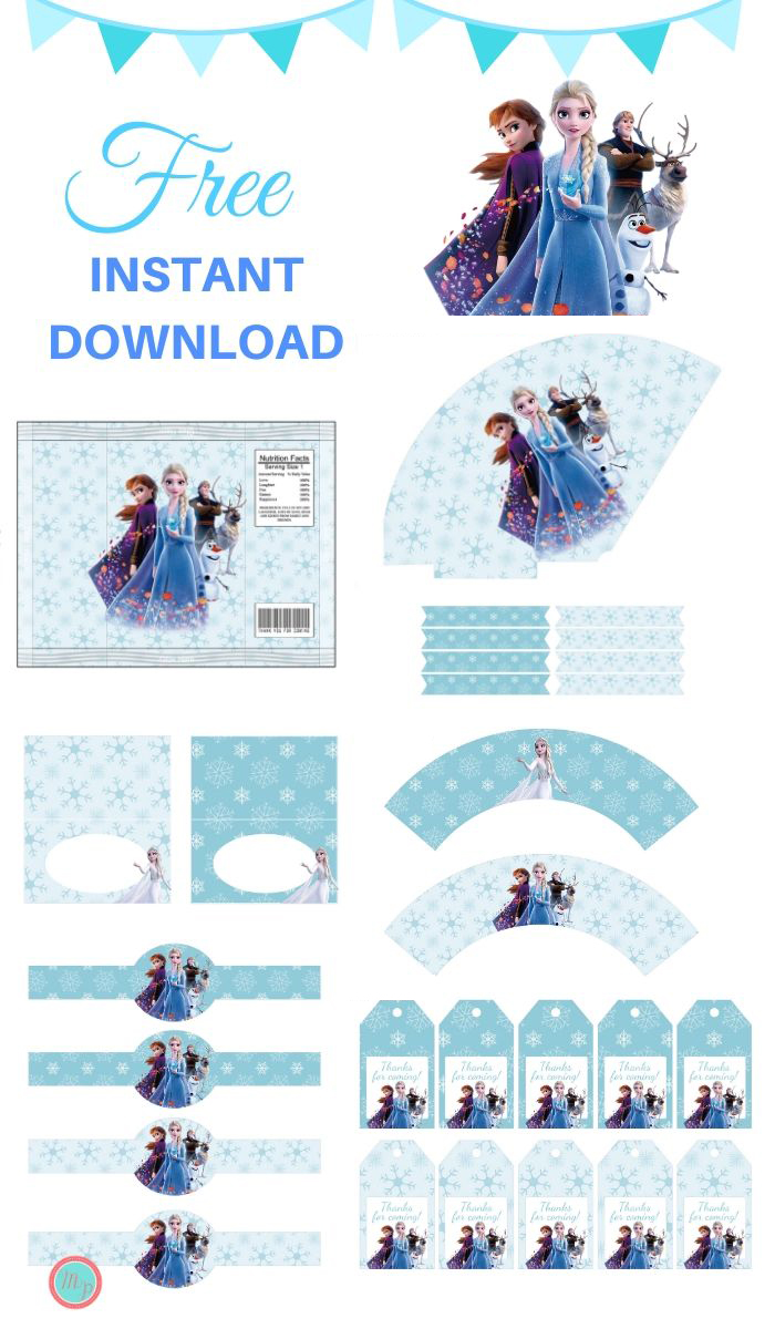 FREE Frozen 2 Party Printable Elsa and Anna