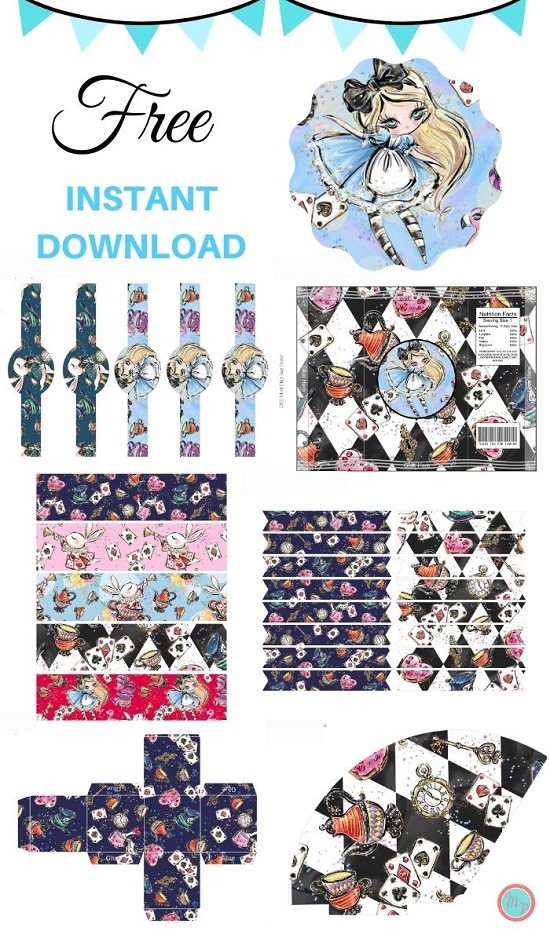Free Alice in Wonderland Party Printable Download