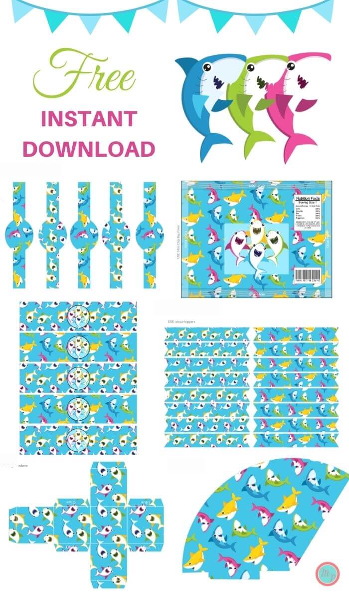 FREE Baby Shark Party Printable Template - Magical Printable