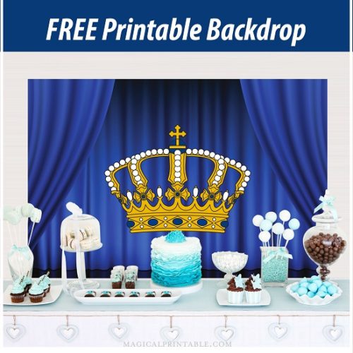 Free large crowned prince castle backdrop poster 40x60