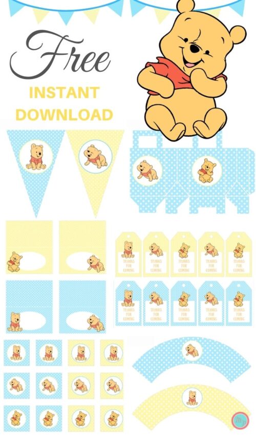 Free Winnie the Pooh Baby Shower Printable